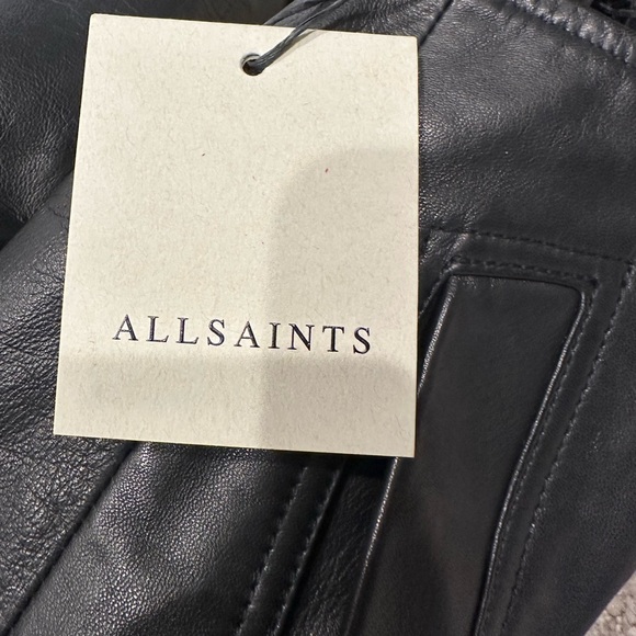 AllSaints Vela Leather Jacket NWT - Picture 5 of 12